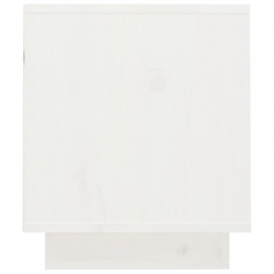 Szafka pod telewizor, biała, 70x34x40 cm, lite drewno sosnowe