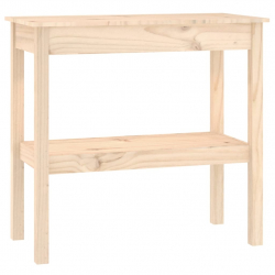 Stolik konsolowy, 80x40x75 cm, lite drewno sosnowe