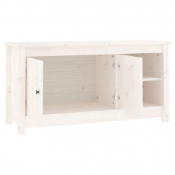 Szafka pod telewizor, biała, 103x36,5x52 cm, drewno sosnowe