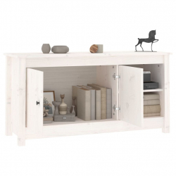 Szafka pod telewizor, biała, 103x36,5x52 cm, drewno sosnowe