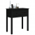 Stolik konsolowy, czarny, 70x35x75 cm, lite drewno sosnowe