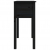 Stolik konsolowy, czarny, 70x35x75 cm, lite drewno sosnowe