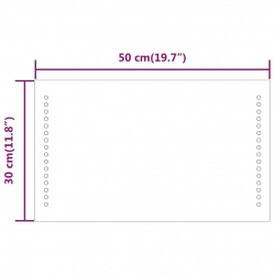 Lustro łazienkowe z LED, 30x50 cm