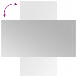 Lustro łazienkowe z LED, 40x80 cm