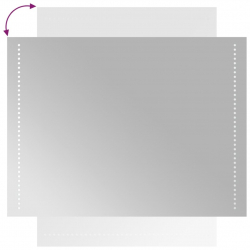 Lustro łazienkowe z LED, 60x80 cm