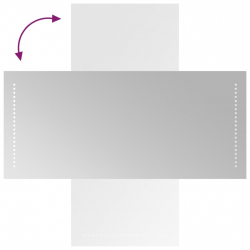 Lustro łazienkowe z LED, 40x90 cm