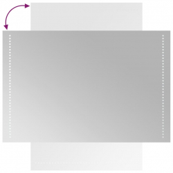 Lustro łazienkowe z LED, 60x90 cm