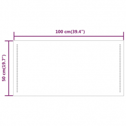 Lustro łazienkowe z LED, 50x100 cm