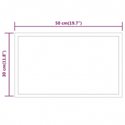 Lustro łazienkowe z LED, 30x50 cm