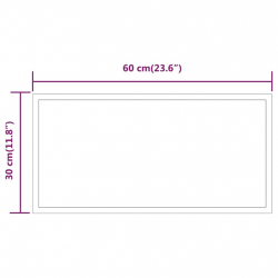 Lustro łazienkowe z LED, 30x60 cm