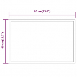 Lustro łazienkowe z LED, 40x60 cm