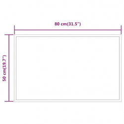 Lustro łazienkowe z LED, 50x80 cm