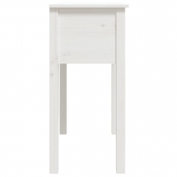 Stolik konsolowy, biały, 70x35x75 cm, lite drewno sosnowe