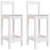 Stołki barowe, 2 szt., białe, 40x41,5x112 cm, drewno sosnowe