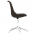 Obrotowe krzesła stołowe, 4 szt., ciemnobrązowe, obite tkaniną