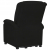 Rozkładany fotel podnoszony, czarny, aksamitny