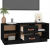 Szafka pod TV, czarna, 100x34x40 cm, lite drewno sosnowe