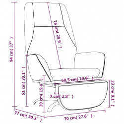 Fotel wypoczynkowy z podnóżkiem, musztardowy, obity aksamitem