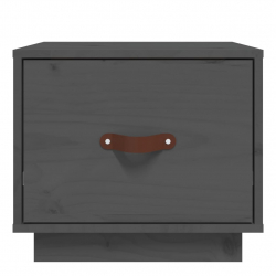 Szafki nocne, 2 szt., szare, 40x34x35 cm, lite drewno sosnowe