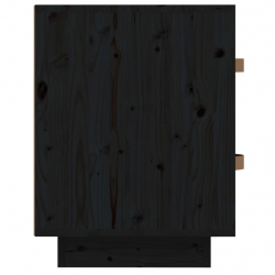 Szafki nocne, 2 szt., czarne, 40x34x45 cm, lite drewno sosnowe