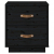 Szafki nocne, 2 szt., czarne, 40x34x45 cm, lite drewno sosnowe