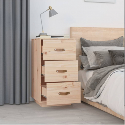 Szafka nocna, 40x40x75 cm, lite drewno sosnowe