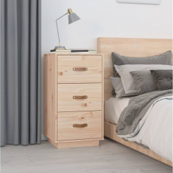 Szafka nocna, 40x40x75 cm, lite drewno sosnowe