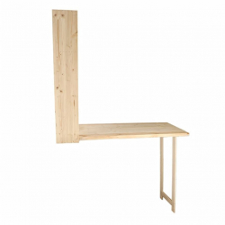 Esschert Design Wiszący stolik barowy z rozkładaną półką, L, naturalny