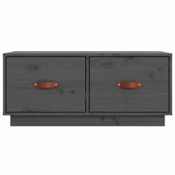 Szafka pod TV, szara, 80x34x35 cm, lite drewno sosnowe