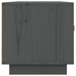Szafka pod TV, szara, 80x34x35 cm, lite drewno sosnowe