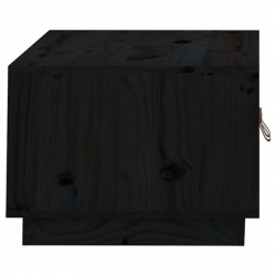 Stolik kawowy, czarny, 80x50x35 cm, lite drewno sosnowe