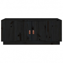 Stolik kawowy, czarny, 100x50x41 cm, lite drewno sosnowe