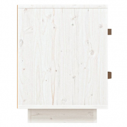 Szafki nocne, 2 szt., białe, 40x34x45 cm, lite drewno sosnowe