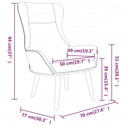Fotel z podnóżkiem, kolor taupe, obita tkaniną