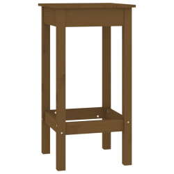 4-cz. zestaw krzeseł barowych, miodowy brąz lite drewno sosnowe