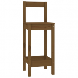Krzesła barowe, 4 szt., miodowy brąz, drewno sosnowe