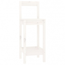 6-cz. zestaw krzeseł barowych, biały, drewno sosnowe