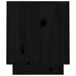 Szafka pod TV, czarna, 70x34x40 cm, lite drewno sosnowe