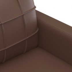 2-osobowa sofa, brązowa, 120 cm, sztuczna skóra