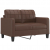 2-osobowa sofa, brązowa, 120 cm, sztuczna skóra