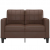 2-osobowa sofa, brązowa, 120 cm, sztuczna skóra
