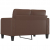 2-osobowa sofa, brązowa, 120 cm, sztuczna skóra
