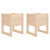Donice, 2 szt., 40x40x52,5 cm, lite drewno sosnowe