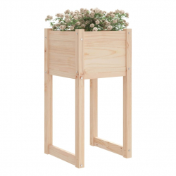 Donice, 2 szt., 40x40x81 cm, lite drewno sosnowe