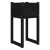 Donice, 2 szt., czarny, 40x40x81 cm, lite drewno sosnowe