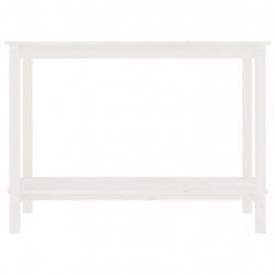 Stolik konsolowy, biały, 110x40x80 cm, lite drewno sosnowe