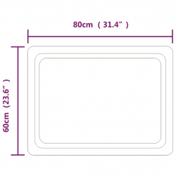 Lustro łazienkowe z LED, 80x60 cm