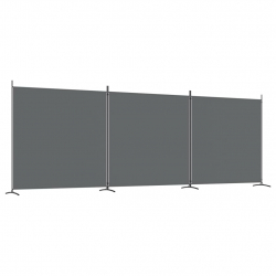 Parawan 3-panelowy, antracytowy, 525x180 cm, tkanina