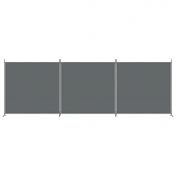 Parawan 3-panelowy, antracytowy, 525x180 cm, tkanina