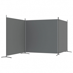 Parawan 3-panelowy, antracytowy, 525x180 cm, tkanina